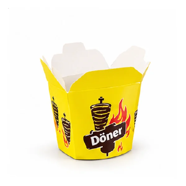 Boîtes kebab jaunes 16 oz