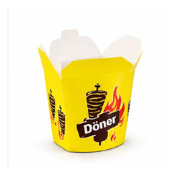 Boîtes kebab jaunes 26 oz