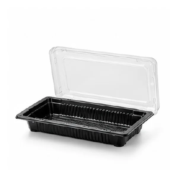 Barquettes sushi noires HP01, 166,5 × 92 × 30,5 mm, Combi