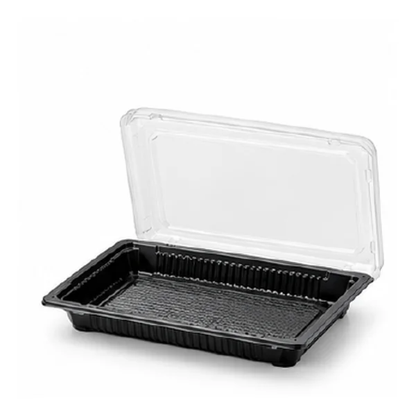 Barquettes sushi noires HP03, 165 × 115 × 20 mm, Combi