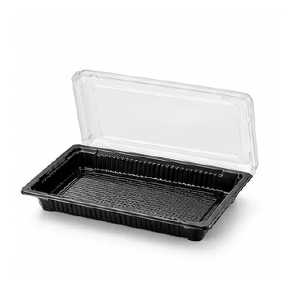 Barquettes sushi noires HP05, 185 × 128,5 × 21,5 mm, Combi